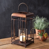 CTW Home Collection Open-Air Copper-Toned-Metal 'Winston' Lantern