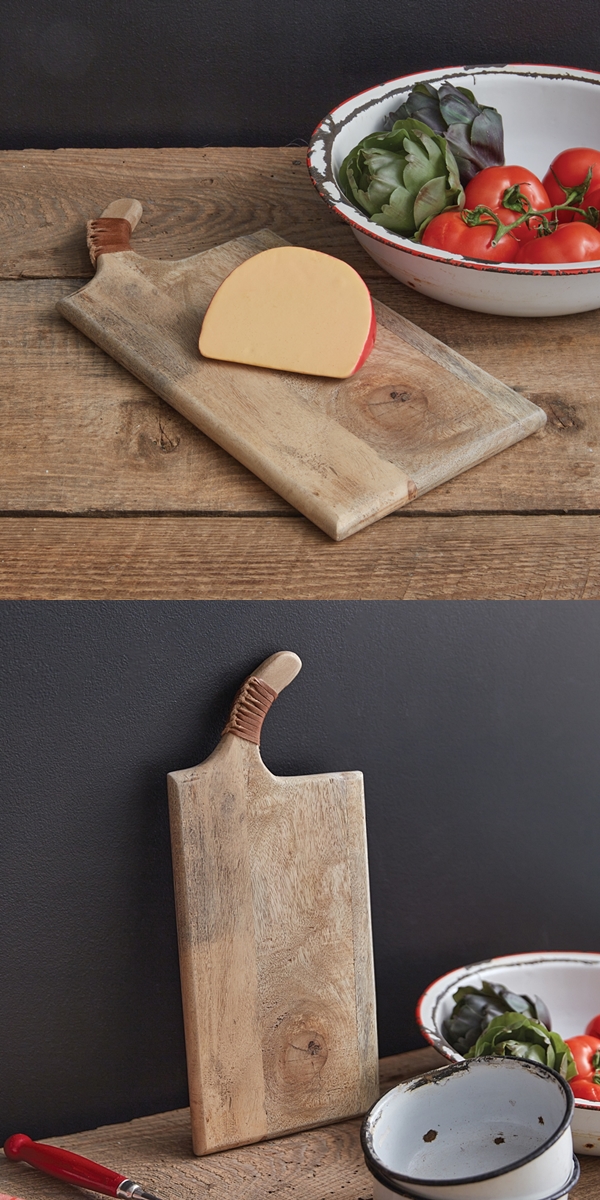 CTW Home Collection 'Cleaver' Wood Cutting Board with Leather Handle