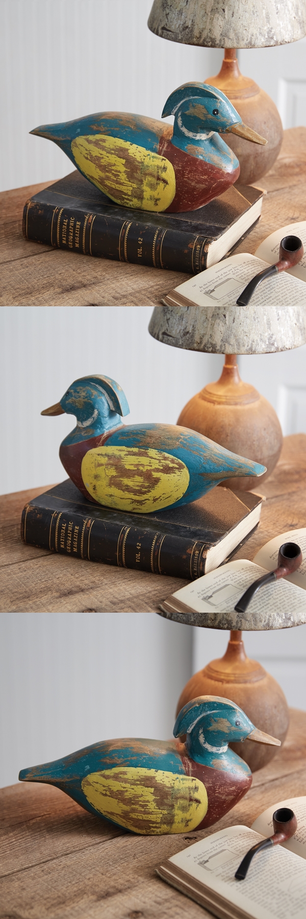 CTW Home Collection Handcrafted and Handpainted Wooden Duck Decoy