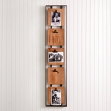 CTW Home Collection Metal and Wood Hanging Photo Holder with 5 Clips