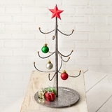 CTW Home Collection Mini Christmas Tree Display Stand w/ Red Star Atop