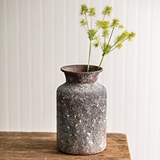 CTW Home Collection Textured Bouquet Metal Vase with Patina