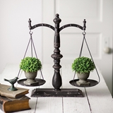 CTW Home Collection Antiqued-Black Metal Decorative Balance Scale