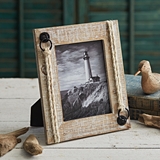 CTW Home Collection Whitewashed-Driftwood and Jute 5x7 Picture Frame