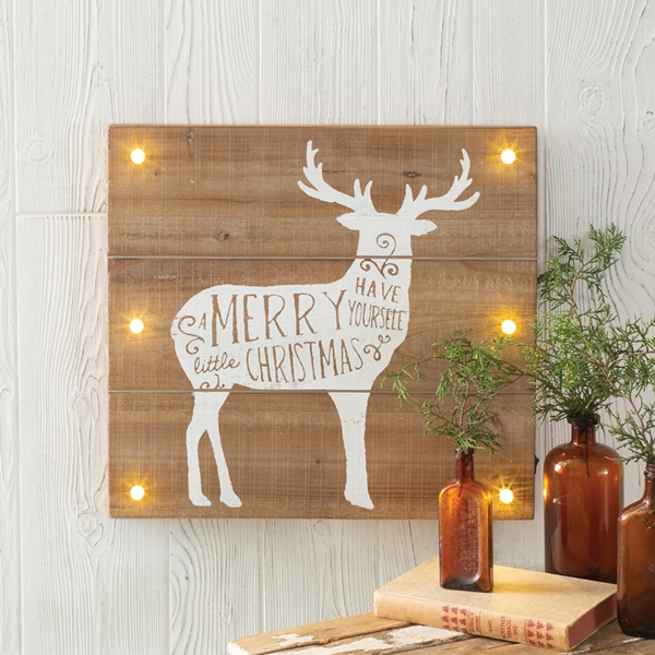 CTW Home Collection 'Merry Little Christmas' Country Reindeer Sign