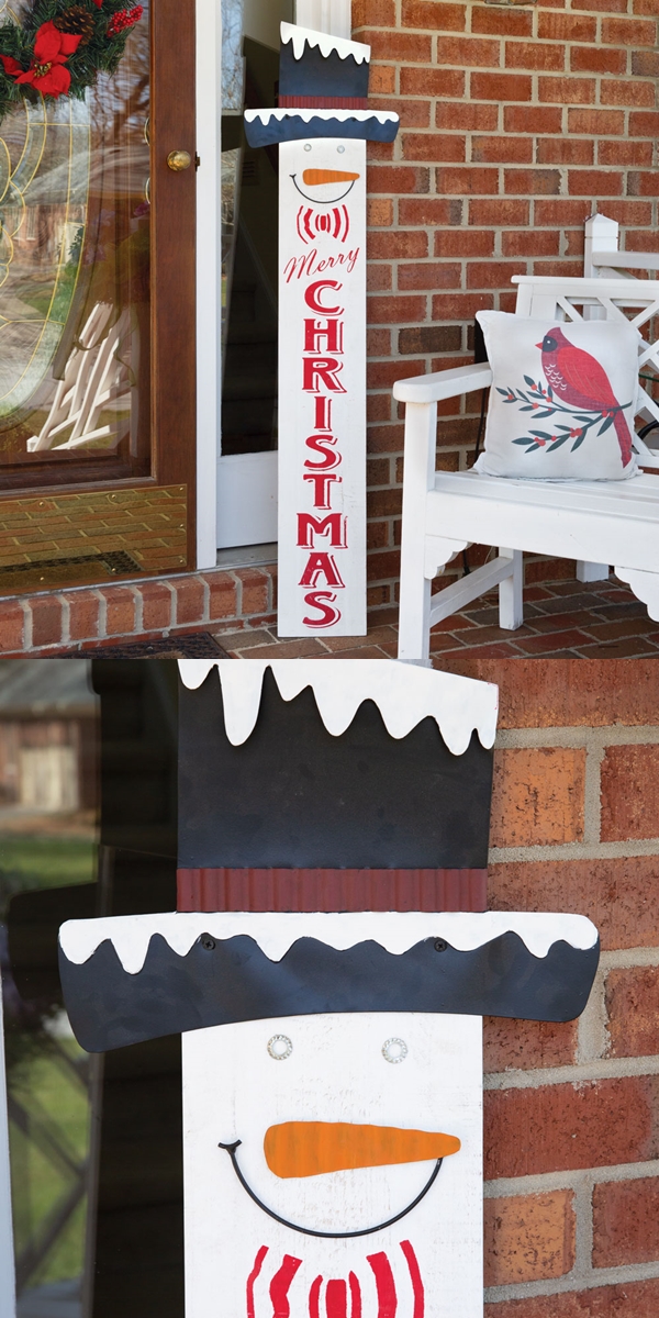CTW Home Collection Snowman-Topped 'Merry Christmas' Porch Sign