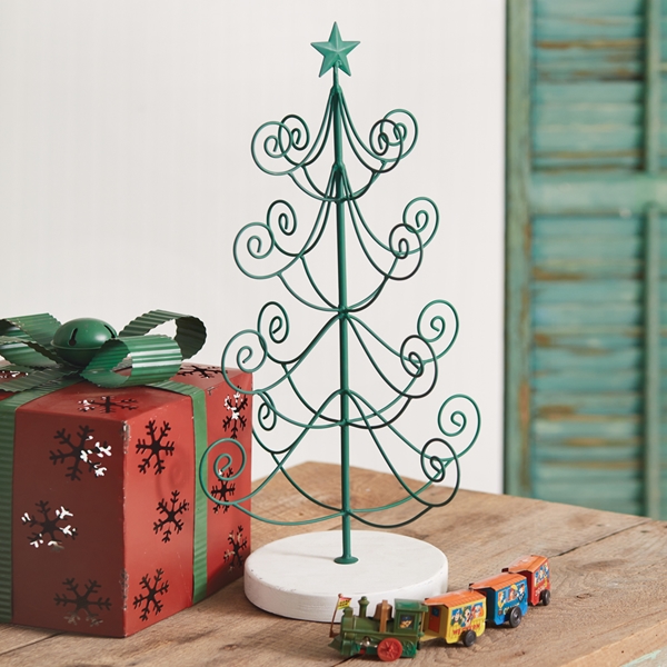 CTW Home Collection Spiral Metal Christmas Tree with Tabletop