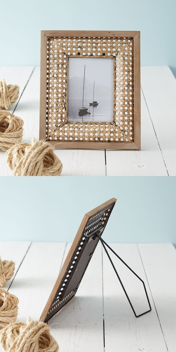 CTW Home Collection 'Cape May' Metal Cane Inlay 5x7 Photo Frame