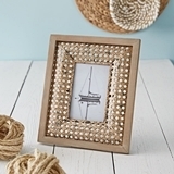 CTW Home Collection 'Cape May' Metal Cane Inlay 4x6 Photo Frame