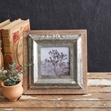 CTW Home Collection Distressed-Wood 4x4 Rustic Farmhouse Photo Frame