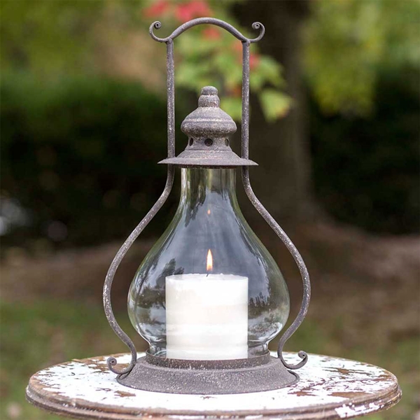 CTW Home Collection Sydney Candle Lantern with Handle & Glass Chimney