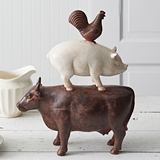 CTW Home Collection Rustic Stacked Ranch Animals Figurine