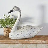 CTW Home Collection Hand-Painted-Resin Large Swan Statue