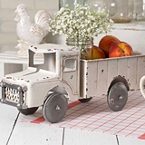 CTW Home Collection Antiqued-White Metal Vintage Pickup Truck Planter
