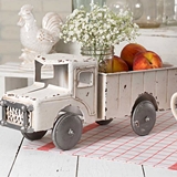 CTW Home Collection Antiqued-White Metal Vintage Pickup Truck Planter