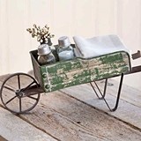 CTW Home Collection Metal Tabletop Wheelbarrow Kitchen Caddy