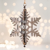 CTW Home Collection Blizzard Snowflake Metal Ornaments (Box of 2)