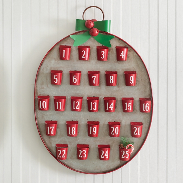 Ornament-Shaped '25 Days of Christmas' Metal Advent Calendar