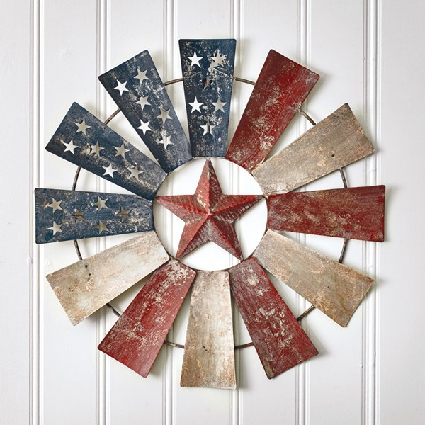 CTW Home Collection American Flag Windmill Wall Decor
