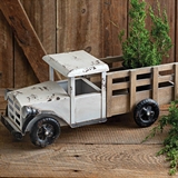 CTW Home Collection Antiqued-White Retro Farm Truck Tabletop Decor