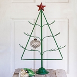 CTW Home Collection Green-Metal Holiday Tree w/ Star and Wire Branches