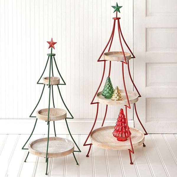 CTW Home Collection 3-Tiered Christmas Tree Display Stands (Set of 2)