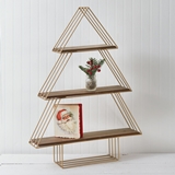 CTW Home Collection Three-Tiered Metal and Wood Christmas Tree Stand