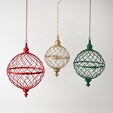 CTW Home Collection Set of Three Outdoor Jumbo Christmas Ornaments