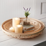 CTW Home Collection Set of Two 'Boho' Wooden Tobacco Baskets