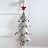CTW Home Collection Galvanized-Metal Hanging Christmas Tree with Star Atop