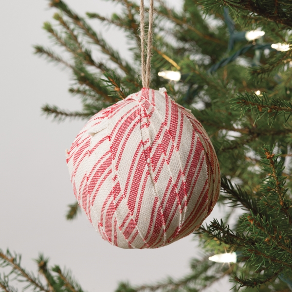 CTW Home Collection Candy Cane Striped Fabric Ornament