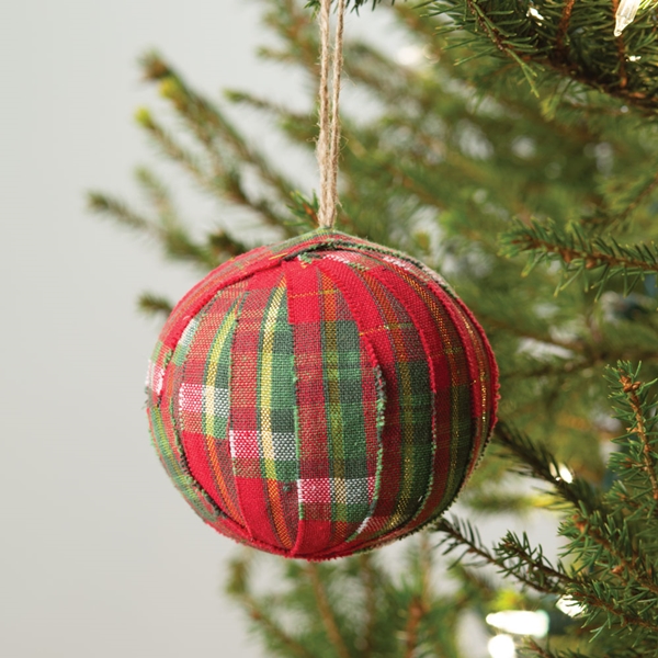 CTW Home Collection Anchorage Plaid Fabric Ornament