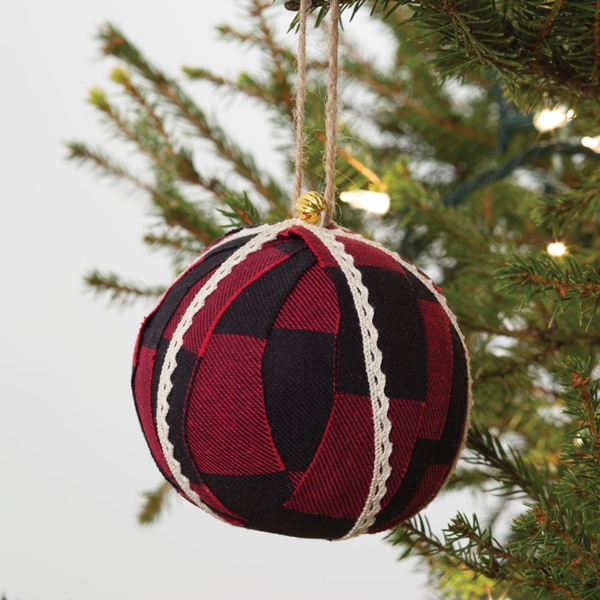 CTW Home Collection Buffalo Plaid Fabric Ornament