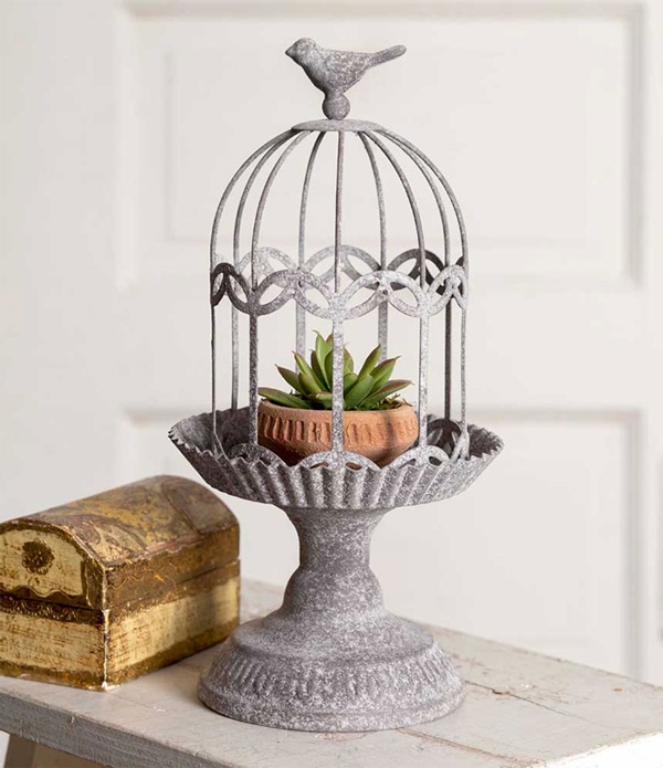 CTW Home Collection Songbird-Topped Gazebo Cloche with Base