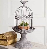 CTW Home Collection Songbird-Topped Gazebo Cloche with Base