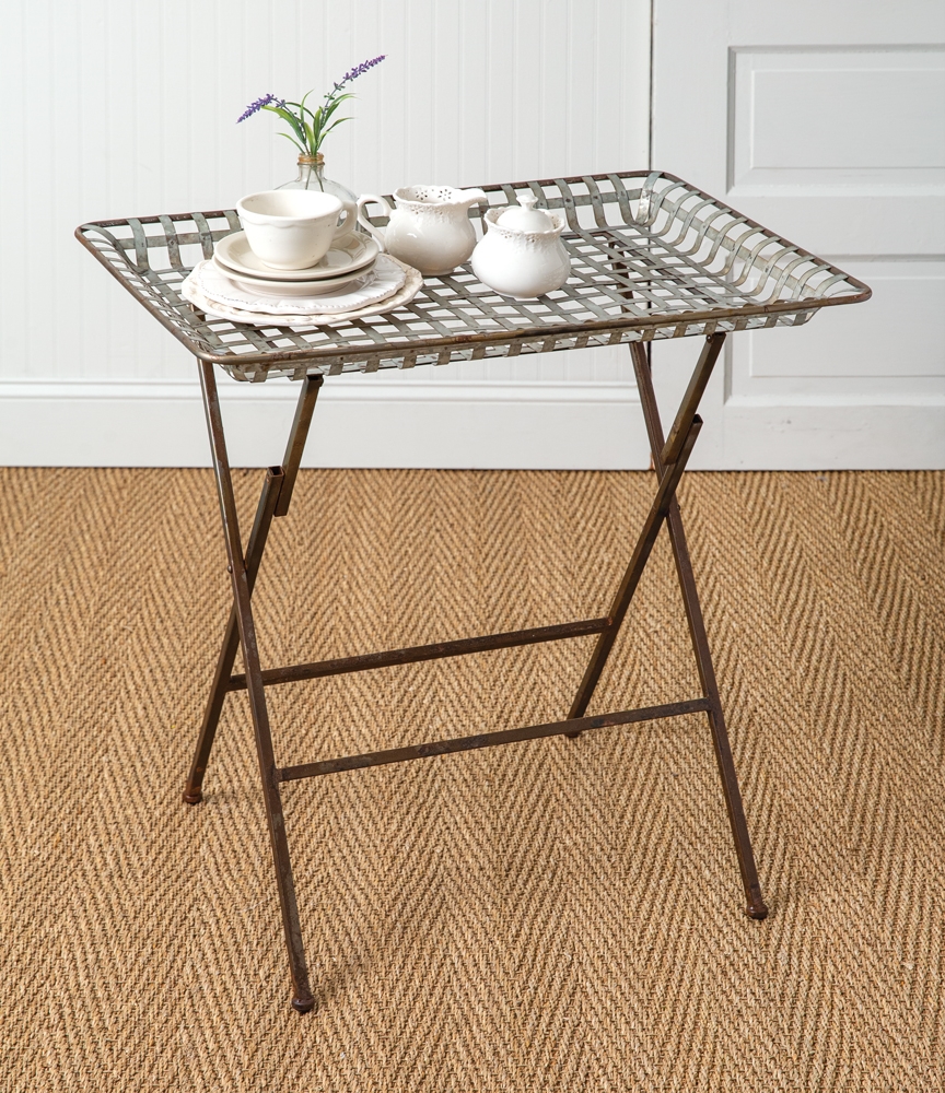 CTW Home Collection Metal Edison Folding Table