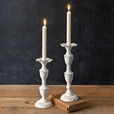 CTW Home Collection Two 'Delilah' Antiqued-Metal Candlesticks