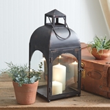 CTW Home Collection Large 'Earnshaw' Rustic Black Finish Metal Lantern