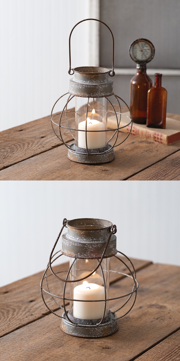 CTW Home Collection Appalachian Mountain Railroad Lantern with Patina