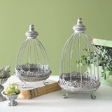 CTW Home Collection Set of Two 'Stone Valley' Footed Metal Cloches