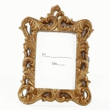 Vintage-Look Ornate Gold-Resin Baroque Rectangular Picture Frames (Set of 4)