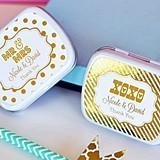 Event Blossom Shining Personalized Metallic Foil Mint Tins