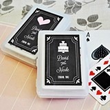 Deck of Playing Cards with Custom Wedding Designs Sticker for Case