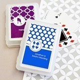 Deck of Playing Cards with Personalized MOD Pattern Sticker for Case