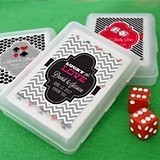 Deck of Playing Cards with Custom Las Vegas Designs Sticker for Case