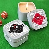 Fun Lucky Pair Personalized Vegas Square Candle Tins