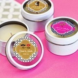 Choose Your Own Theme Personalized Round Travel-Sized Candle Tins