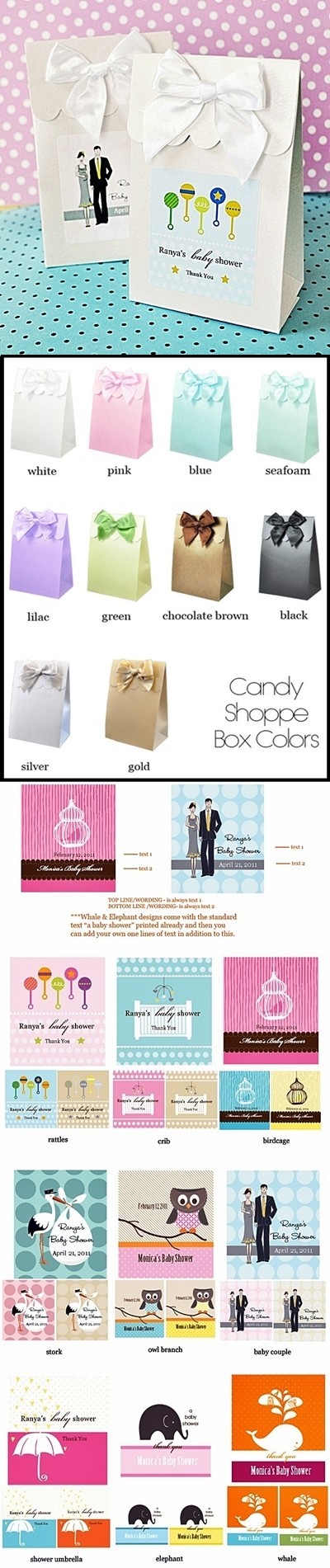 personalized candy bags for baby shower