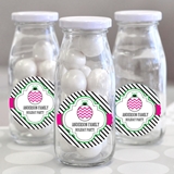 Event Blossom Personalized Holiday Party Mini Milk Bottles