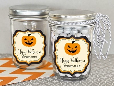 Personalized Classic Halloween Miniature Mason Jars